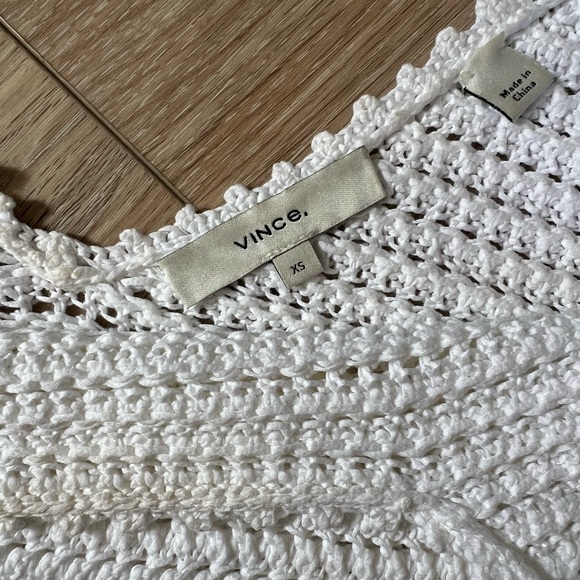 Vince White Ribbed Cropped Tank Top - Picture 6 of 9